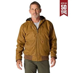 NWT Carhartt Loose Fit Brown Waxed Cotton Active Jacket Men Sz S